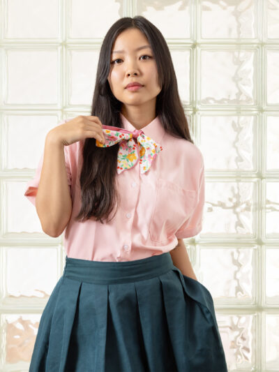 button-blouse-pink-capsule-wardrobe-pear-collections